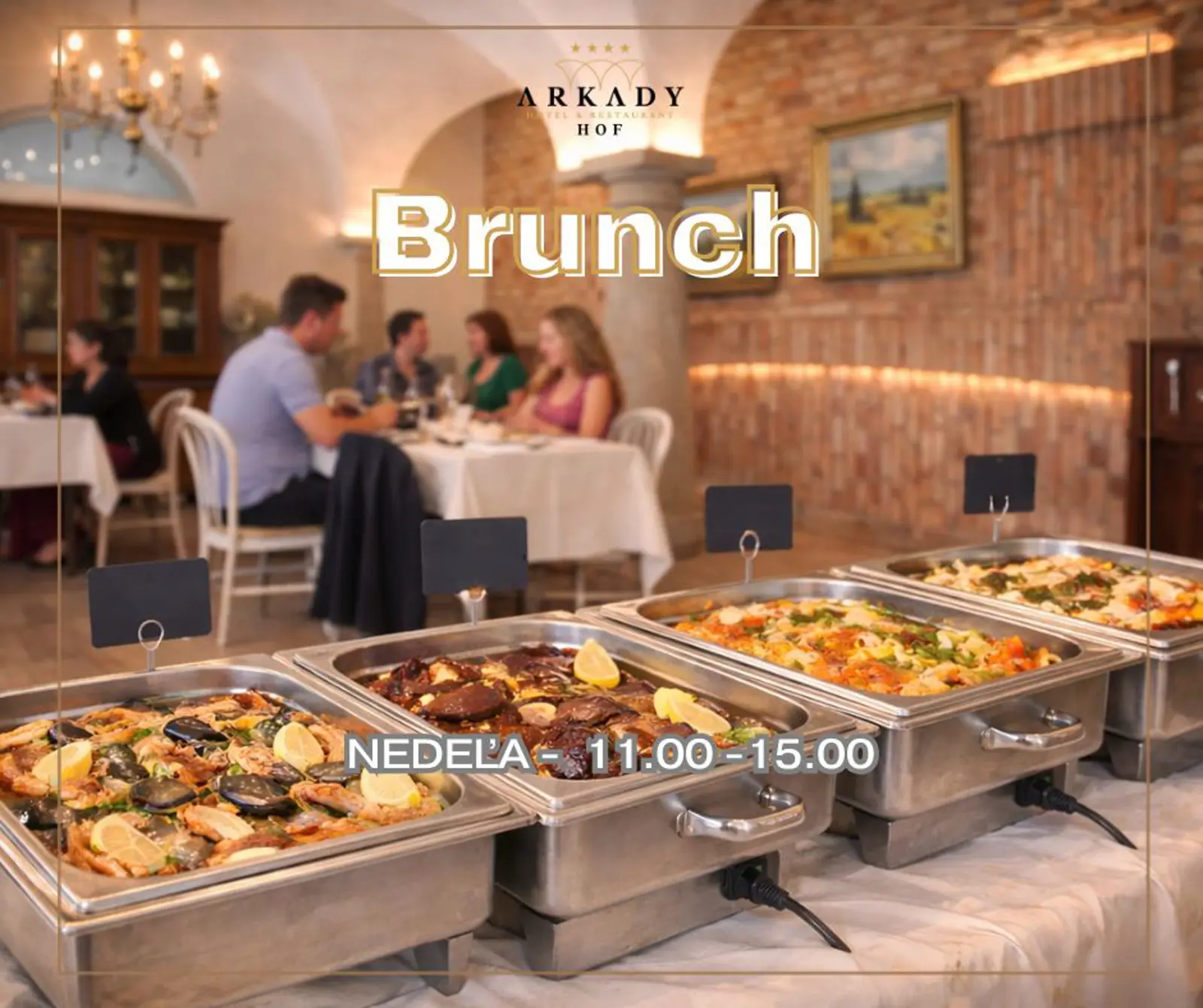 Nedeľný brunch v Arkady Hof